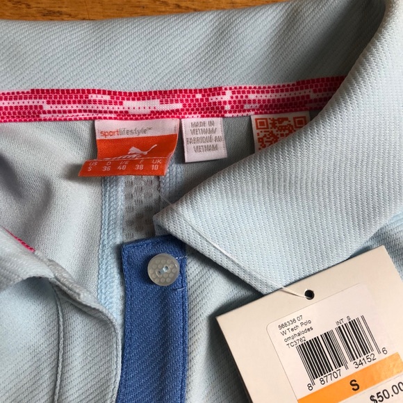 Puma Tops Nwt Puma Womens Small Powder Blue Golf Shirt Poshmark